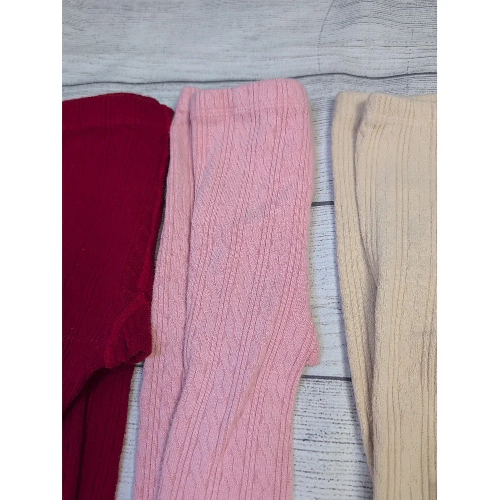 5/6 Little Stocking Co Cable Knit Tights Bundle